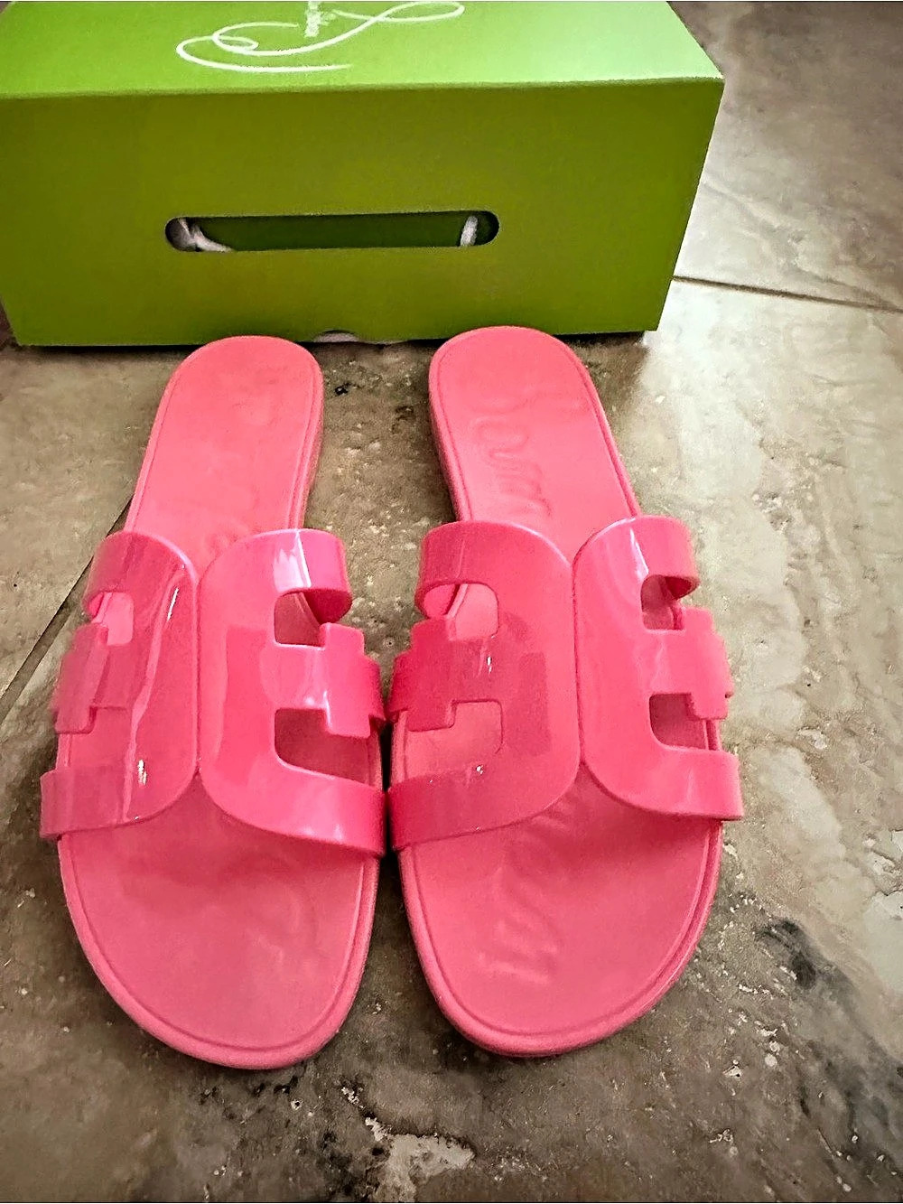 Sam Edelman Bay Jelly Slide Sandal Pink US 8 M never worn